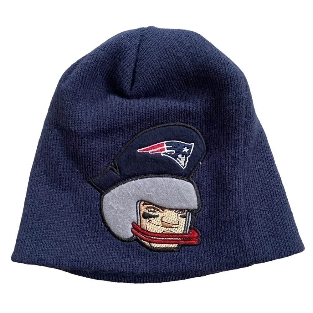 New England Patriots NFL Rush Zone Boys Beanie Cap Blue